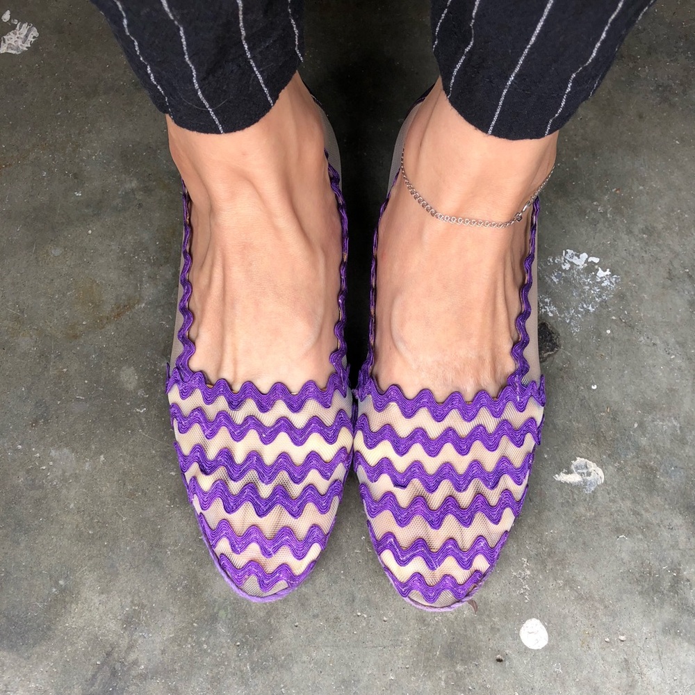 Cute vintage mesh wedges